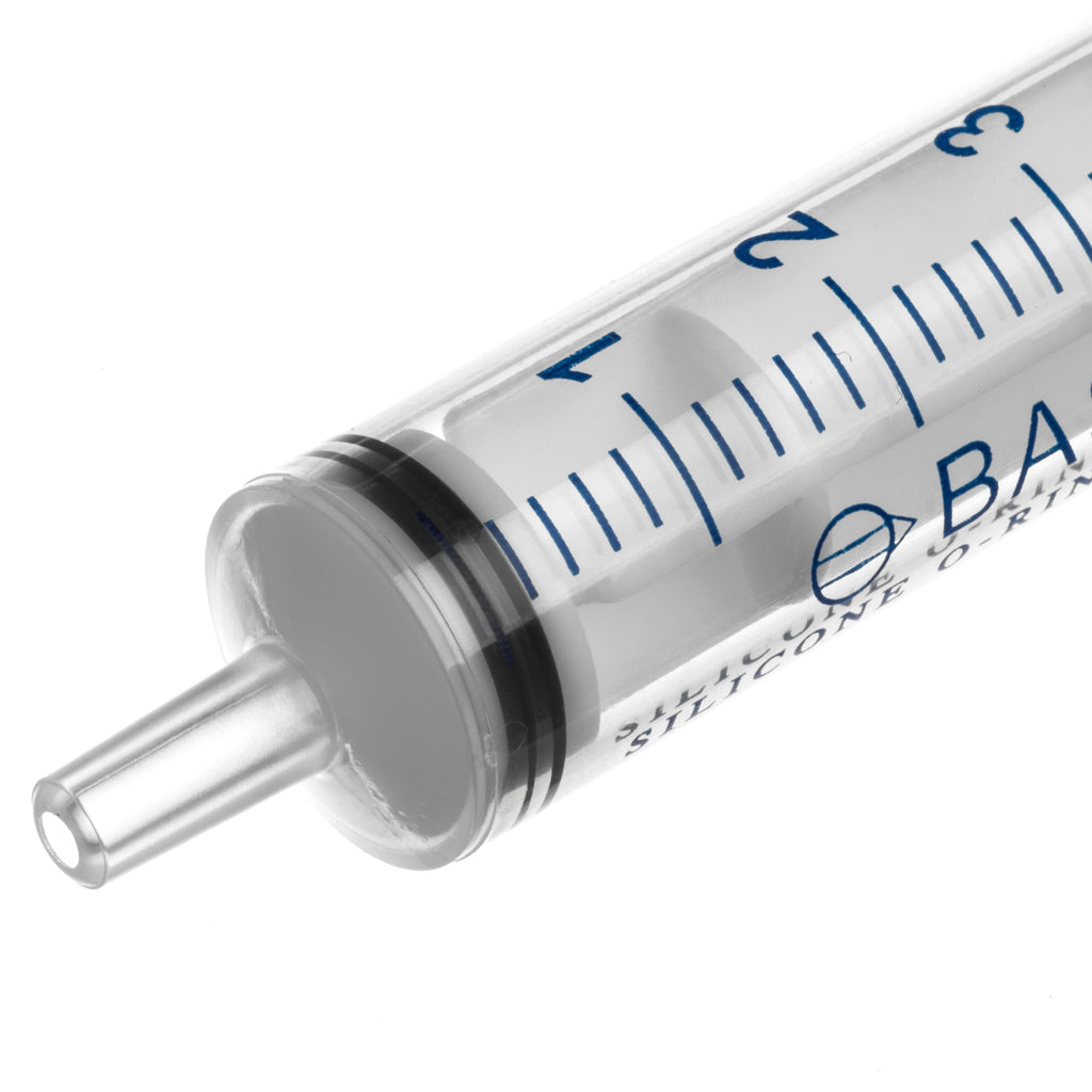 BASIK 5cc Slip Tip Syringe With Silicone O-Ring - Reusable BASIK