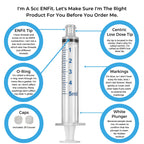 BASIK 5cc ENFit Compatible Syringe With Silicone O-Ring - ISO 80369-3 BASIK