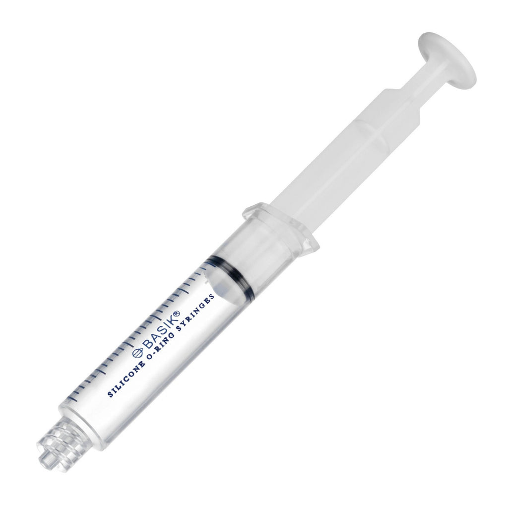 BASIK 5cc Luer Lock Syringe With Silicone O-Ring - Reusable
