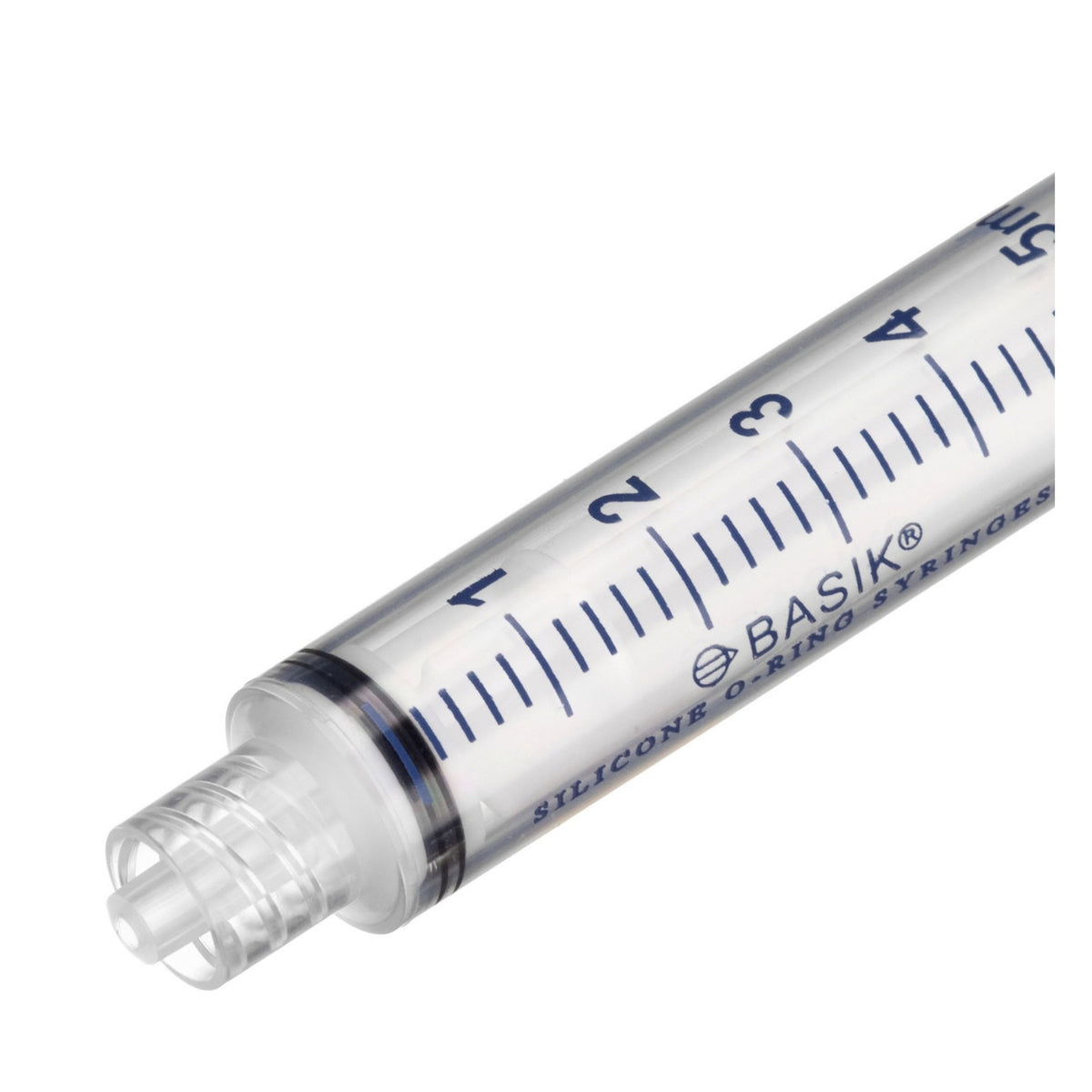 BASIK 5cc Luer Lock Syringe With Silicone O-Ring - Reusable