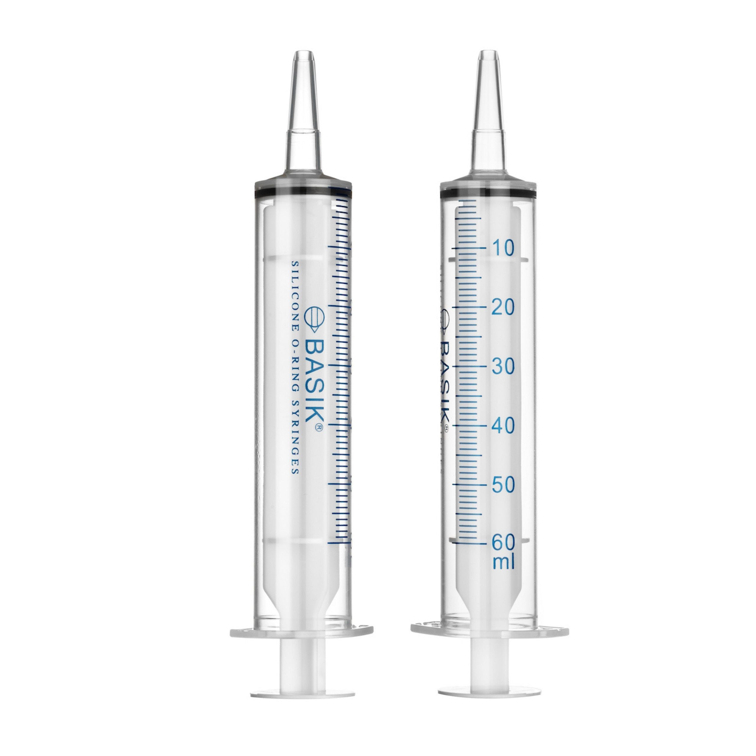 BASIK 60cc Catheter Tip Syringe With A Silicone O Ring